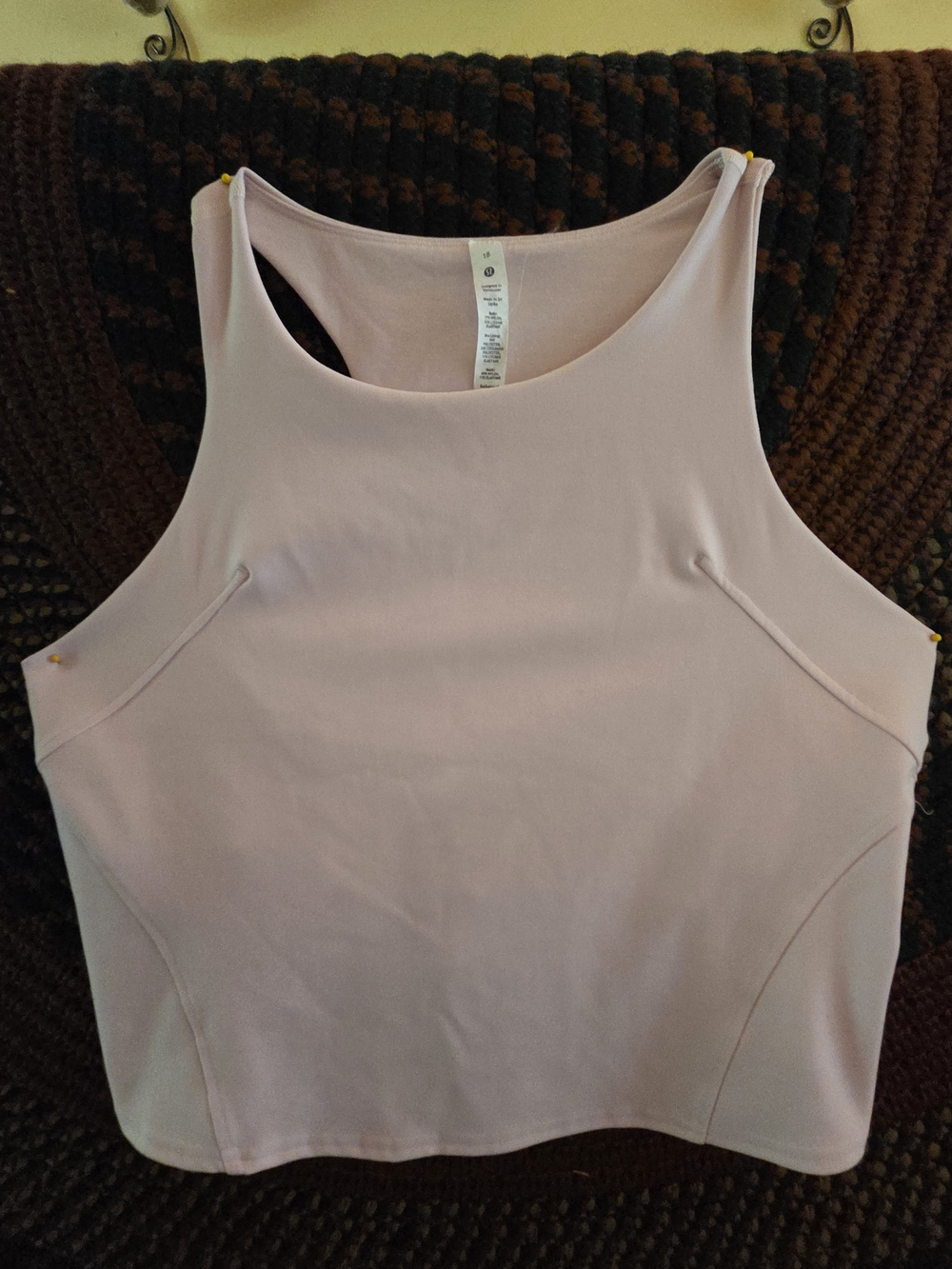 lululemon athletica blush pink tank top